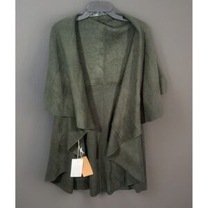 NWT Look By M Women's Basic Shawl Vest 4 In 1 GreenOne Size Fits All